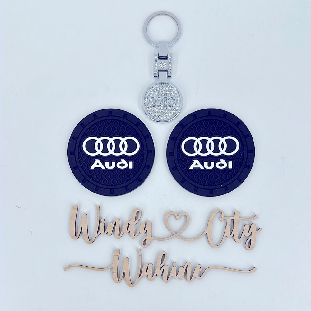 Audi Bundle: NWT Coaster & Keychain